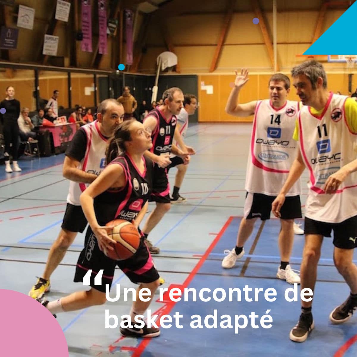 match de basket adapté